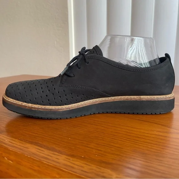 Clarks Artisan Women’s Glick Resseta Oxford Black Nubuck Size 9 - Picture 3 of 13